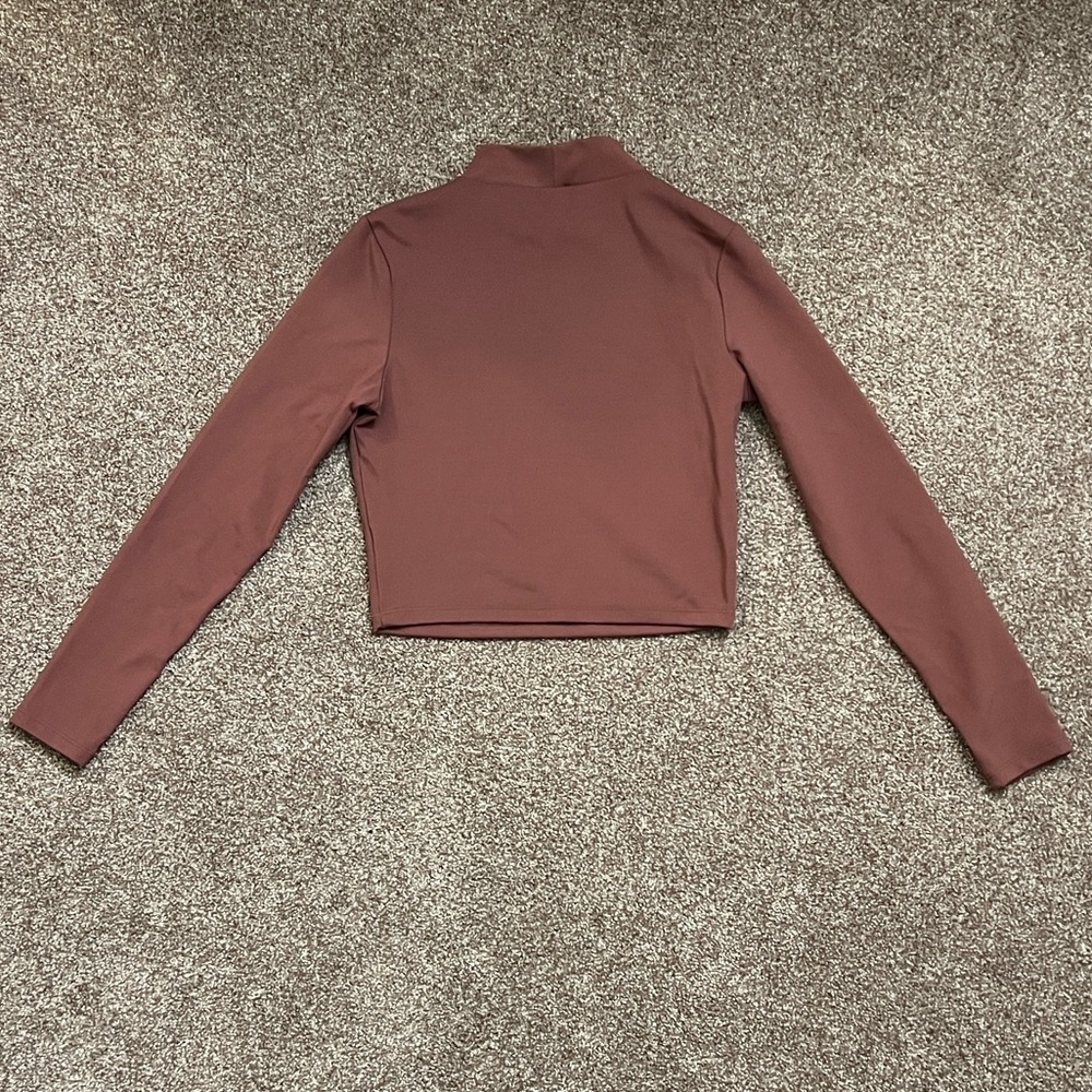 Wild Fable Mauve Cropped Long Sleeve Top